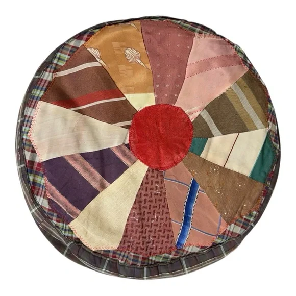 Vintage Colorful‎ Patchwork Round Cushion