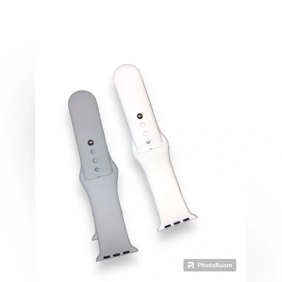 NWT 2pack white & grey Apple Watch bands 38mm/40mm (s/m)