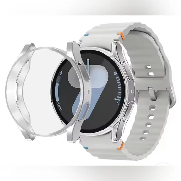 Sansung Smartwatch Cover with Silver and Blue Band Size 40 mm
