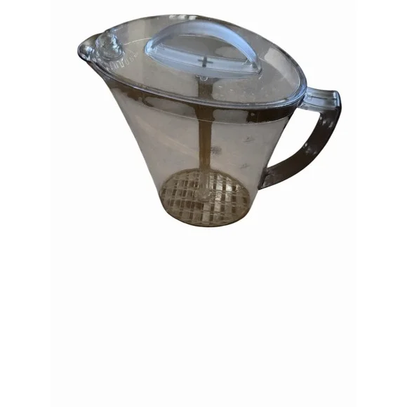 Pampered Chef Clear 4 Quart / 1 Gallon Quick Stir Pitcher With Plunger USA