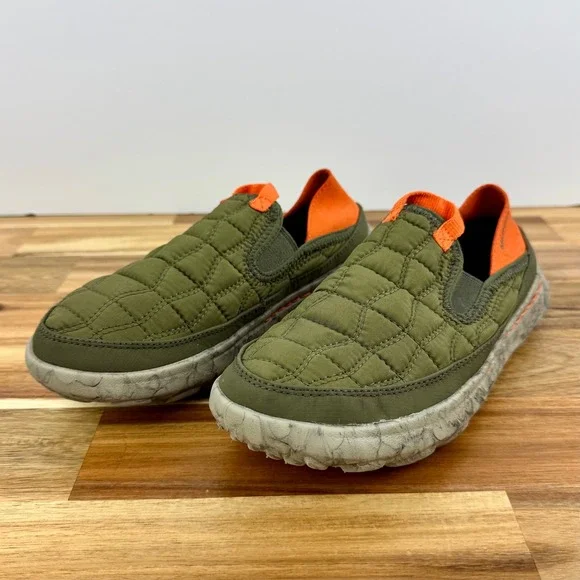 Merrell Kids Slip On‎ Casual Quilted Comfort Shoes Green Orange Size 3.5