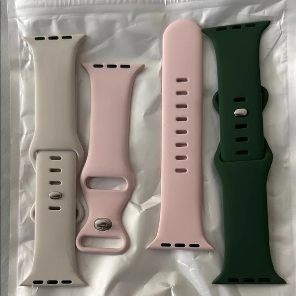 Smartwatch Band Set - Pink, Beige, Green