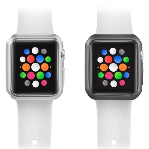 2PK-Modal-Bumper for smartwatch thermoplastic polyurethane -42mm/spacegrey&clear