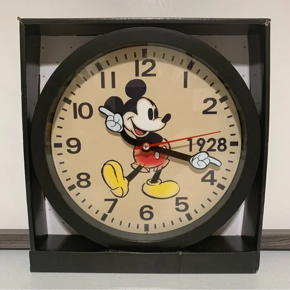Disney Mickey Mouse “1928” Analog Wall Clock-New in Box