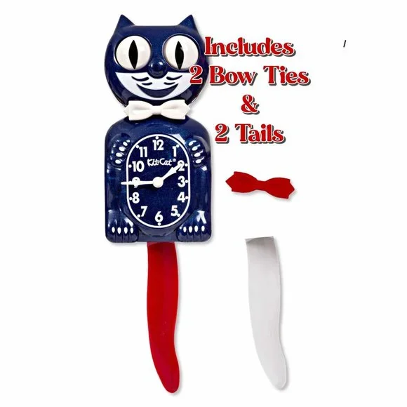 Urban Outfitters Red, White & Galaxy Blue Kit-Cat Klock