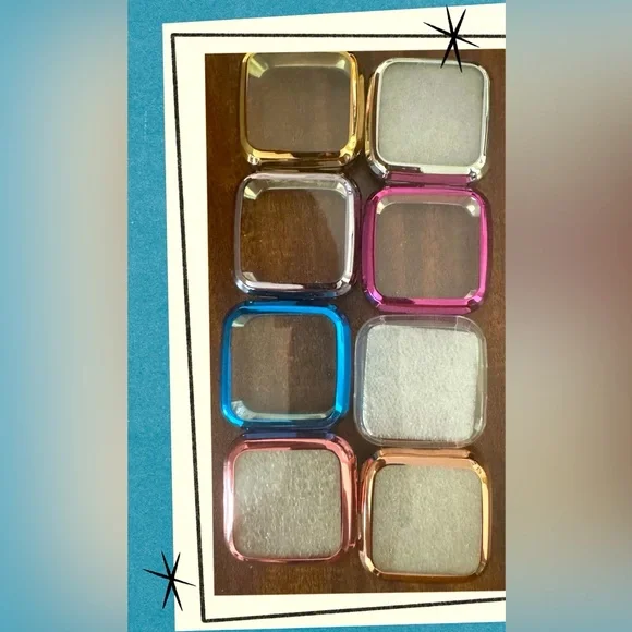 Fitbit versa colorful screen protector cases. Set of 8 for Fitbit Versa.