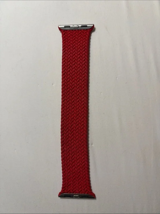 Braided Solo Loop Apple Watch Bands - Red Size 6, 40mm
