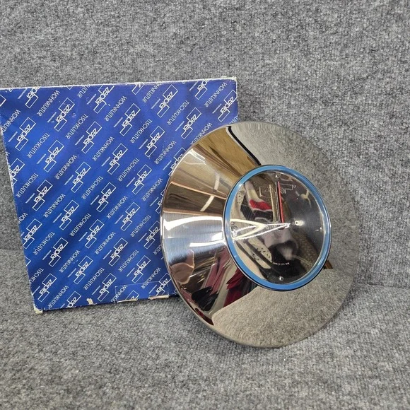 Vintage Zepter Metal Postmodern Wall Clock Stainless Steel MCM Chrome NEW