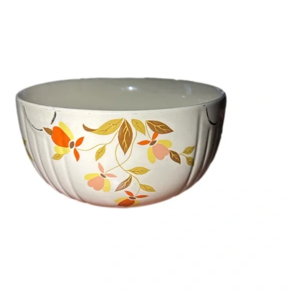 Vintage Kitchen Hall China Autumn Leaf Mixing Bowl 6