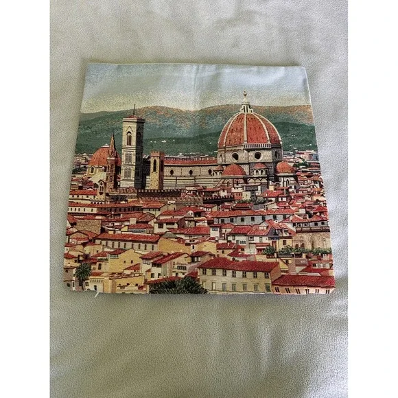 Tapestry Pillow Cover 17x17 Florence Italy Duomo Tessuto Gobelin Tapestry