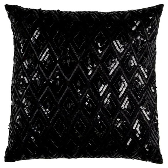 RIZZY HOME DIAMOND TRXTURED SEQUINS THROW PILLOW