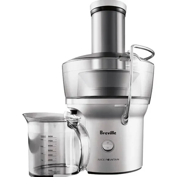Breville - Juice Fountain Compact Electric Juicer - Silver