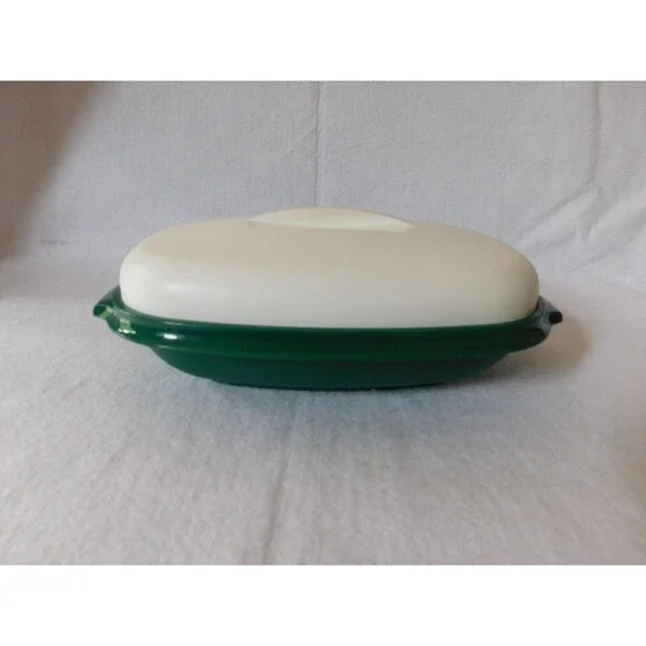 Tupperware 3 Piece Steamer - Green & White