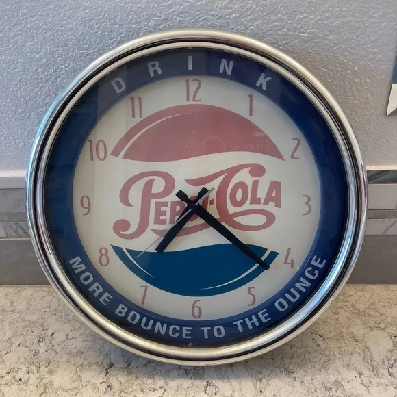 Vintage Rare Pepsi‎ Cola Round Clock