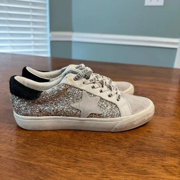 Vintage Havana Glitter Star Sneakers Jumbo glitter gray black mix size 6.5