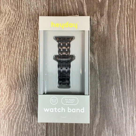 Apple‎ Watch Scalloped Metal Link Band 38-41mm Black New