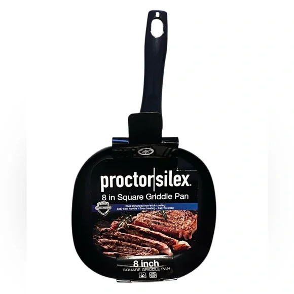 Cass* New! Proctor Silex 8” Square Griddle Pan