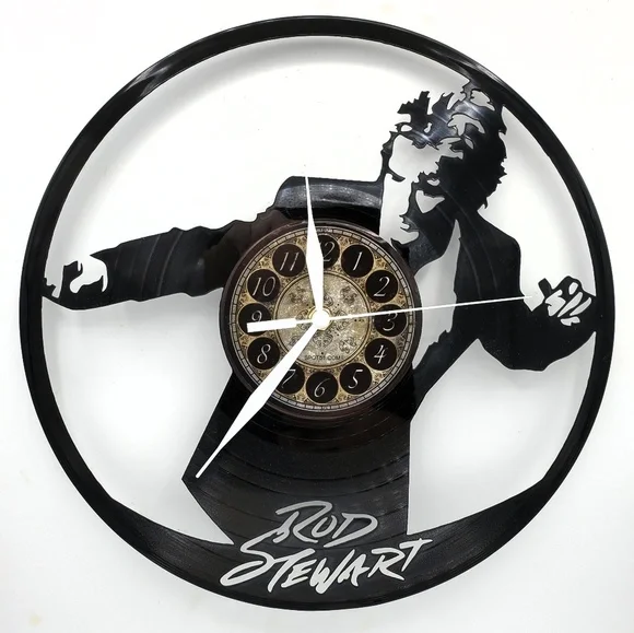 ROD STEWART vinyl record clock