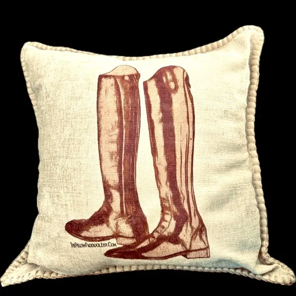 The Vintage Hunt Seat Equestrian English themed pillow 18x18 or 12x20 cover only