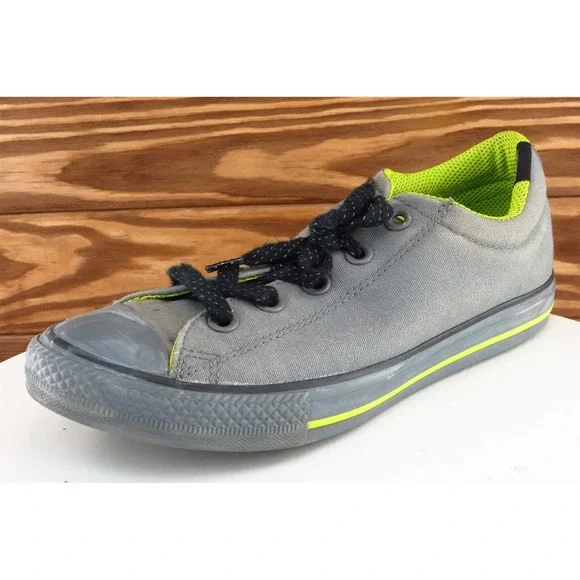 Converse All Star Youth‎ Boys Shoes Sz 4 M Gray Fabric Low Top