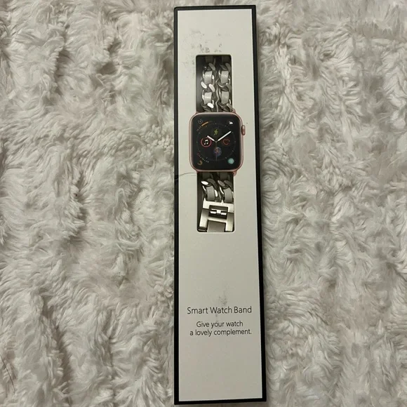 Silver Smart Watch Band