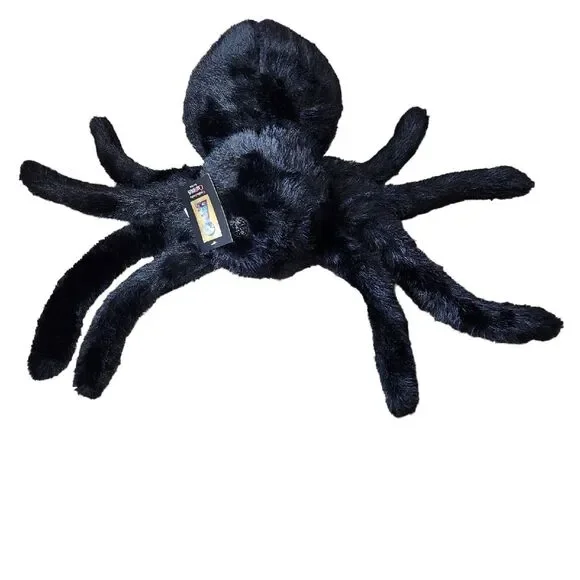 Cynthia Rowley Plush Black Spider Sequin Eye Halloween Stuffed Animal Decor Fall