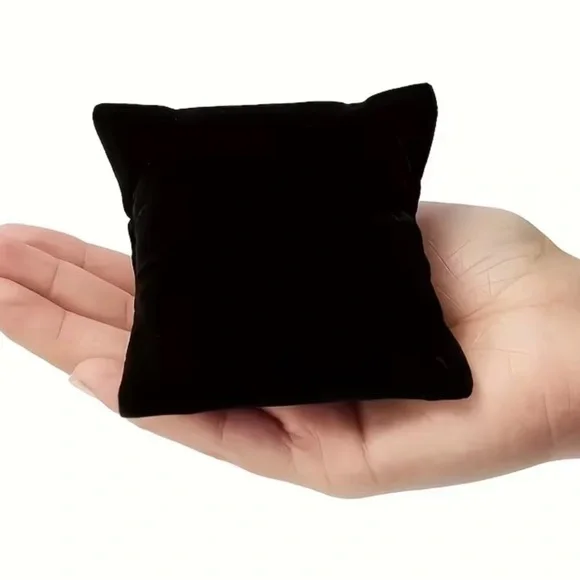3 Black Velvet Jewelry Pillows- (3 Pieces) New