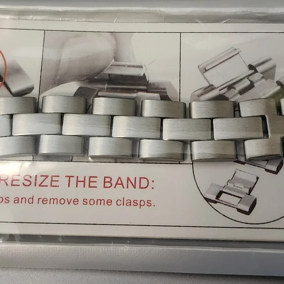 Silver Metal Apple Watch Compatible Band
