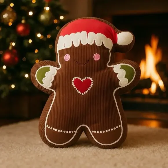 Nicholas Square Gingerbread Man Decorative Pillow 13