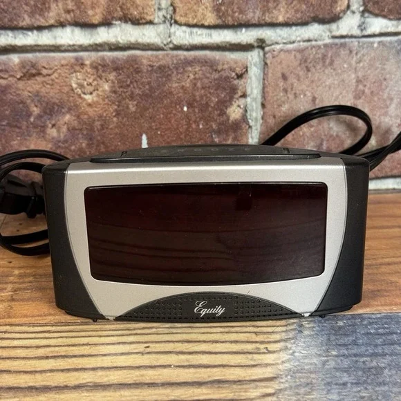 Vintage Equity Digital Alarm Clock Large Red Display‎ Tested Battery Back Up