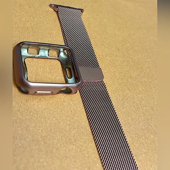 Apple Watch rose gold case, adjustable magnetic Milanese band, 38mm/series 3