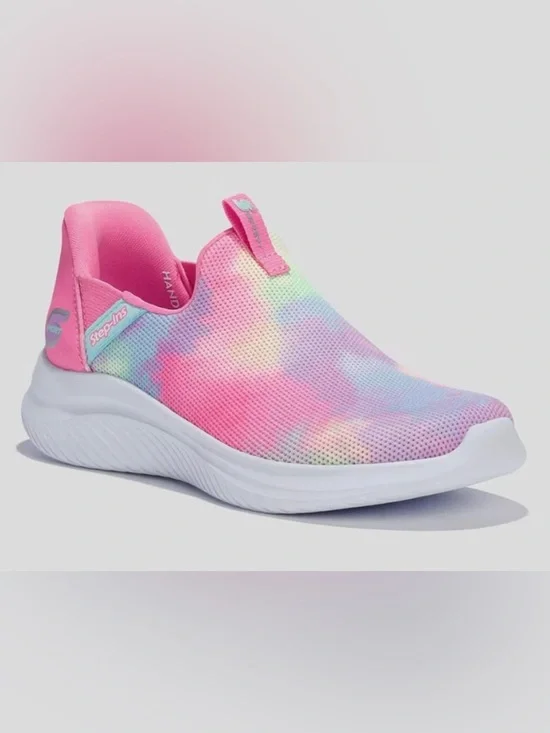 Skechers S Sport Baily Step in Sneakers - Tie Dye Size 5 Big Girls MSRP $40 NIB