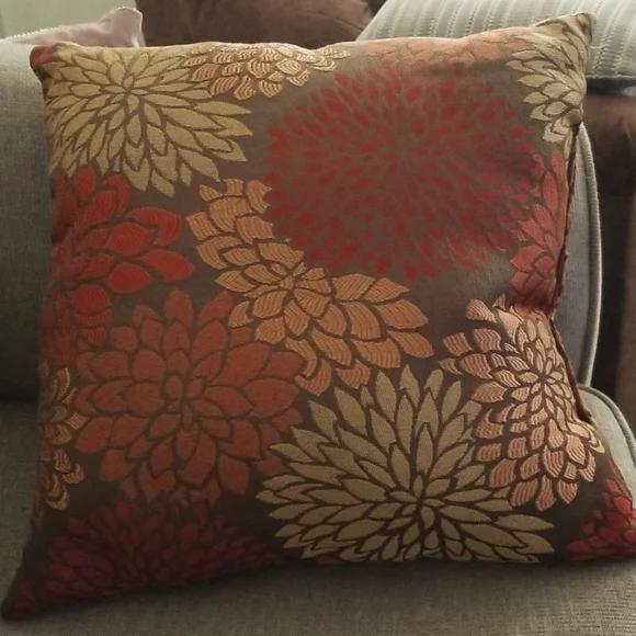 Earthtones Metallic Accent Pillow