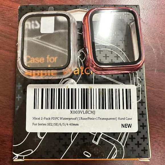 Misxi 2-Pack Waterproof Hard Case for Apple Watch