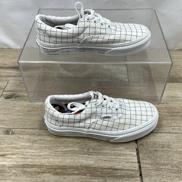 Vans Era U-Color Checkerboard White Shoes Kids Size 1