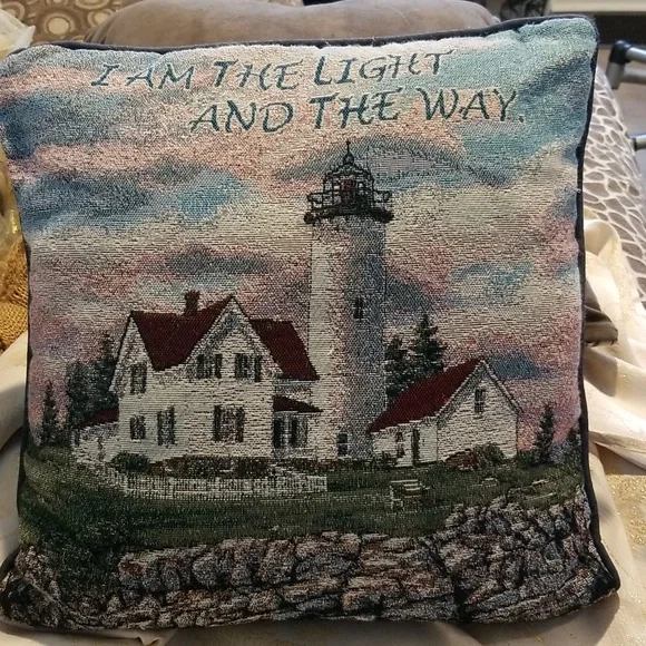 I Am The Light And The Way Tapestry Accent Pillow