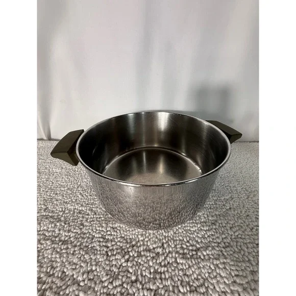 Vintage Revere Ware‎ 1801 Stainless Steel 4.5 Qt Stockpot 88-A Double Handle Pot