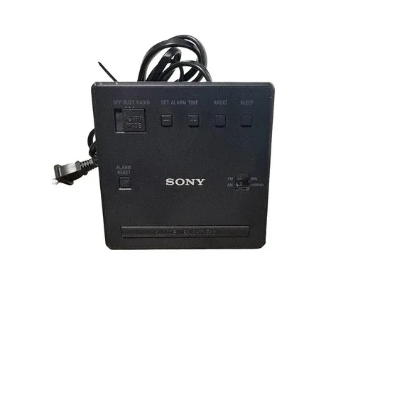 Sony ICF-C1 FM/AM Clock Radio – Black – Fully Tested & Working