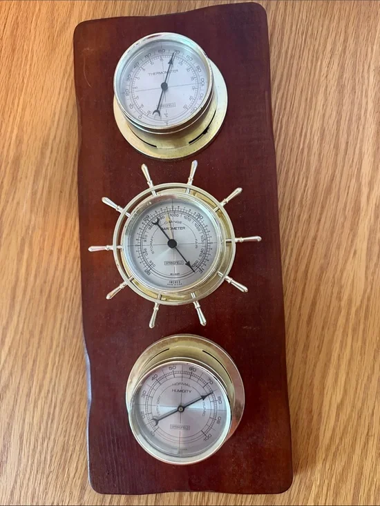 Springfield Instrument Company Barometer, Thermometer & Hygrometer Wall Plaque