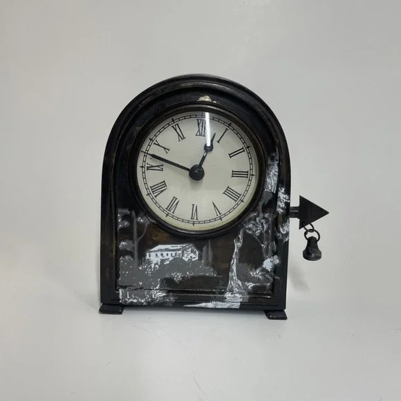 Prestige Quartz Mantel Clock Roman Numerals Arrow Accent Bell Vintage India