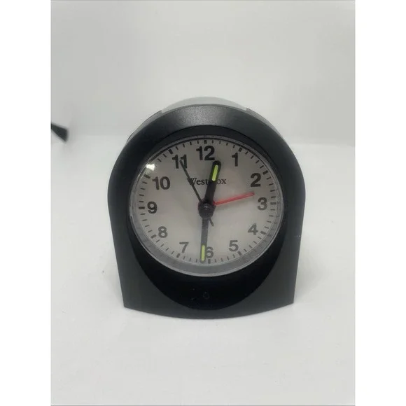 Westclox 3 in. ‎ Black Alarm Clock Analog