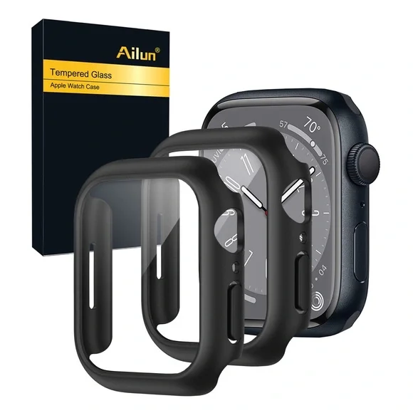 Tempered Glass Apple Watch Case - 2 Pack