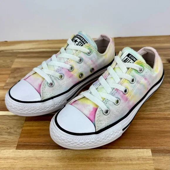 Converse Chuck Taylor All Star Low Top‎ Pastel Tie Dye Sneakers Youth 1 Rainbow
