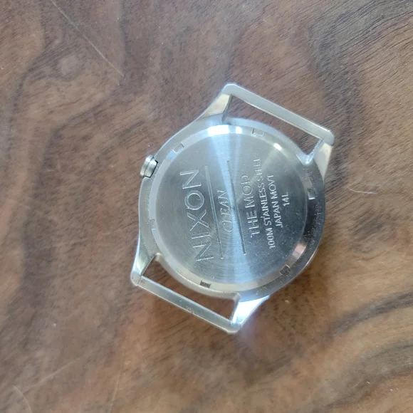 Nixon Silver Smartwatch Case with Industrial Design