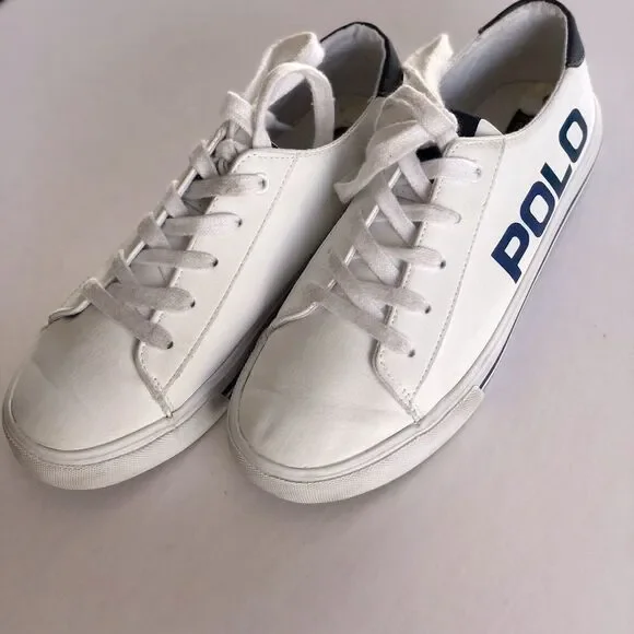 POLO by Ralph Lauren Kids white Leather Sneakers 3