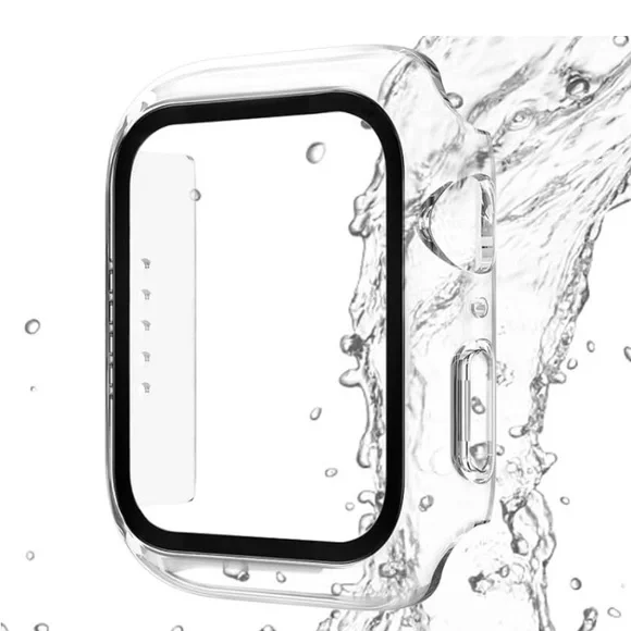 2 Pk Apple Watch Case w/Screen Protector for Series 6 SE, 5 & 4 40mm, Pink+Clear
