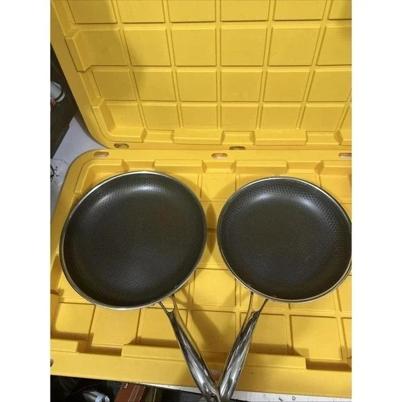 HEXCLAD 2 Piece Nonstick Stainless Steel Frying Pan Set 10 12