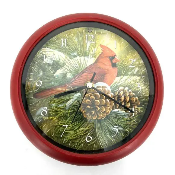 Mark Feldstein Wild Wings Cardinal Chirping Clock Works!