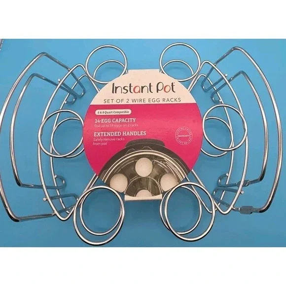 Instant Pot Set Of 2 Wire Egg Racks 6 Amd 8 Quart Compatible 14 Eggs