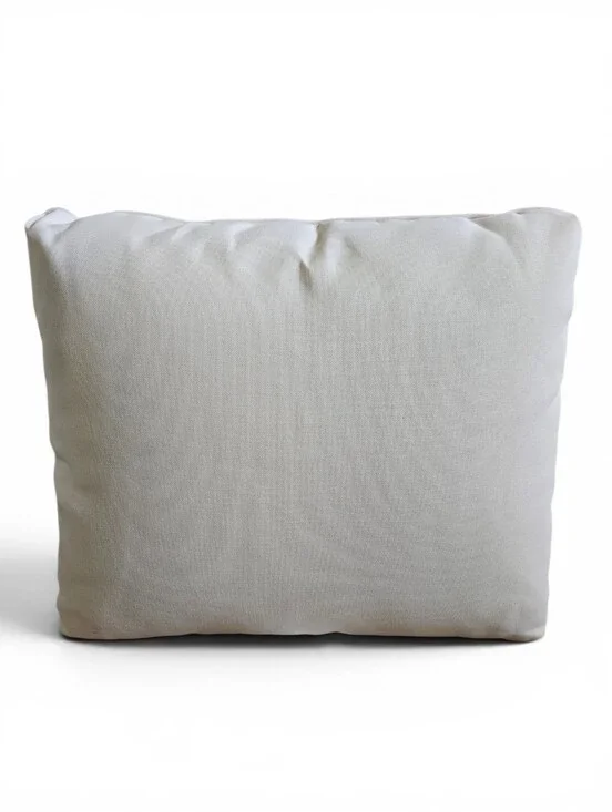 Set Of 2 Ivory Patio Accent Cushions 21x18 Textured Neutral Outdoor Style Pillow